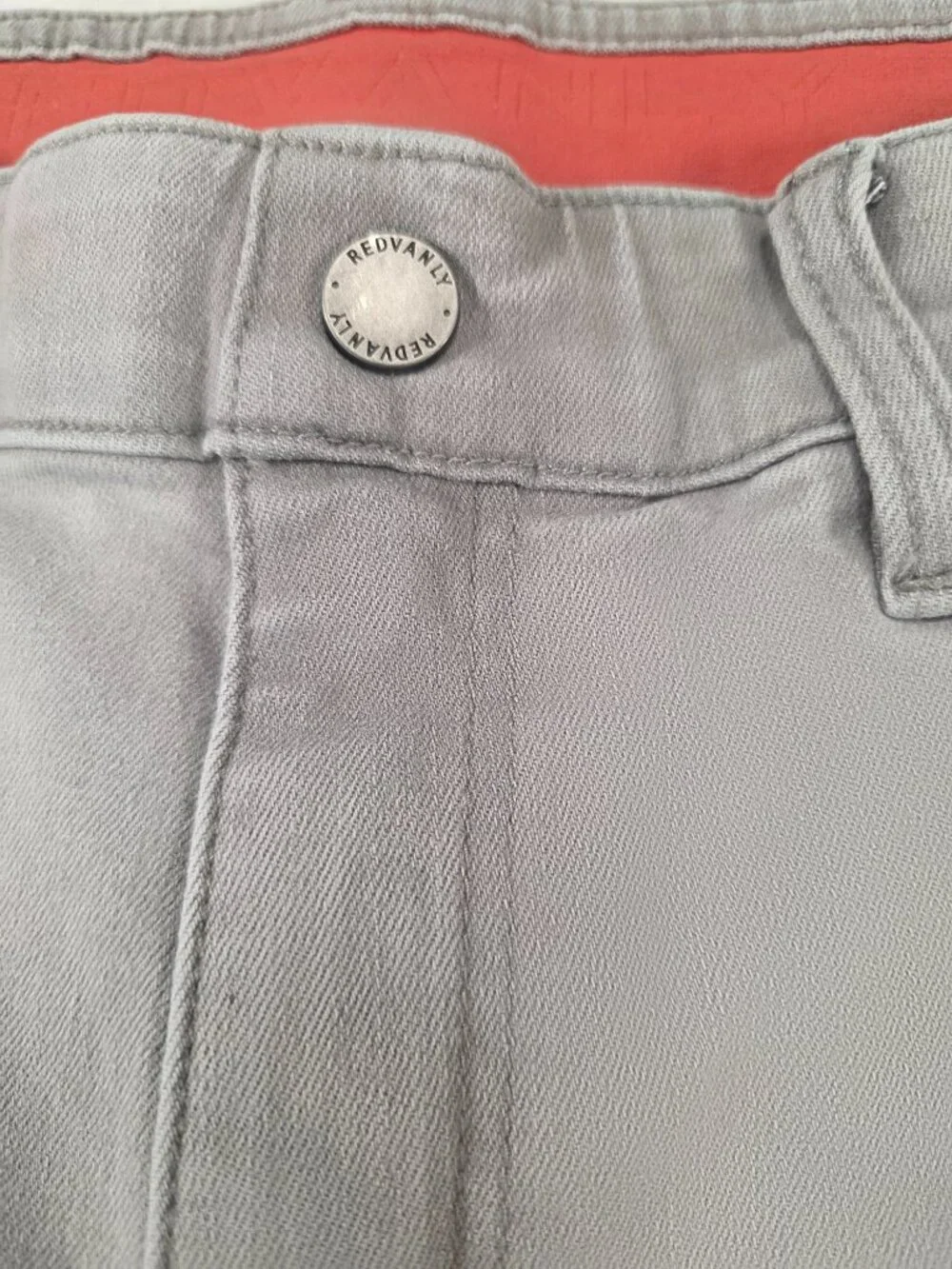 REDVANLY Ranstead Jeans Denim Pull On Pants Stretch  Gray Large (34x30)